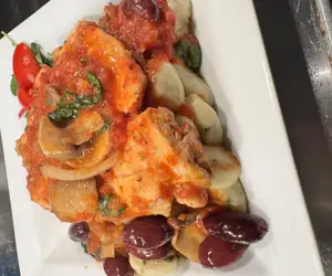 Chicken Cacciatore on House Gnocchi